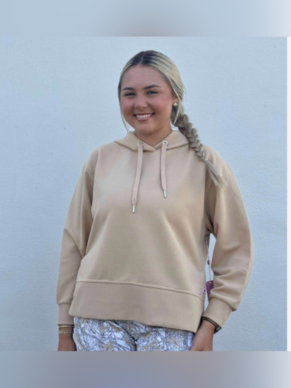 Simply Southern Beige Hooded Sweatshirt